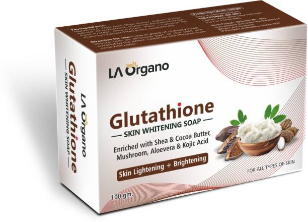 LA Organo Glutathione Shea Cocoa Butter Skin Lightening & Brightening Soap For All Skin Type-Pack of 1