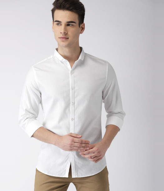 white shirt white paint