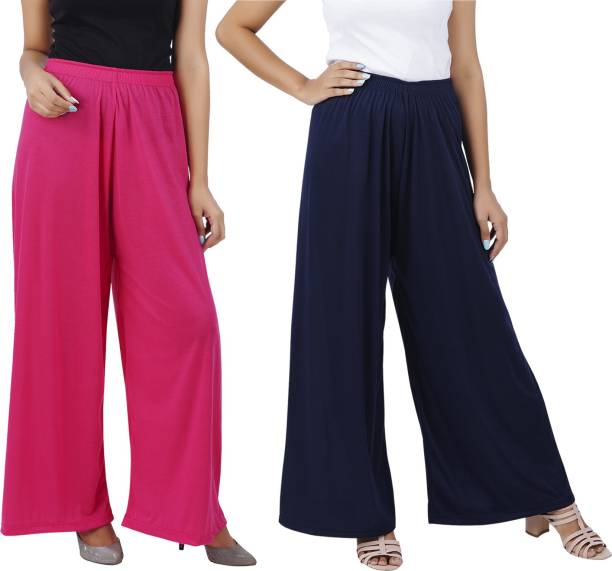 Buy That Trendz Flared Women Pink, Blue Trousers