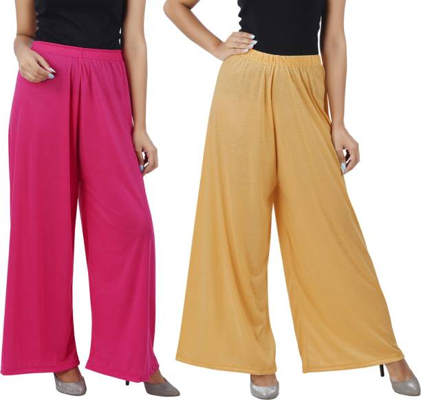 Buy That Trendz Flared Women Pink, Brown Trousers