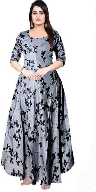 Plain Women Girls Long Gown, Size: Free Size, Packaging Type: Standerd  Packing at Rs 299 in Surat