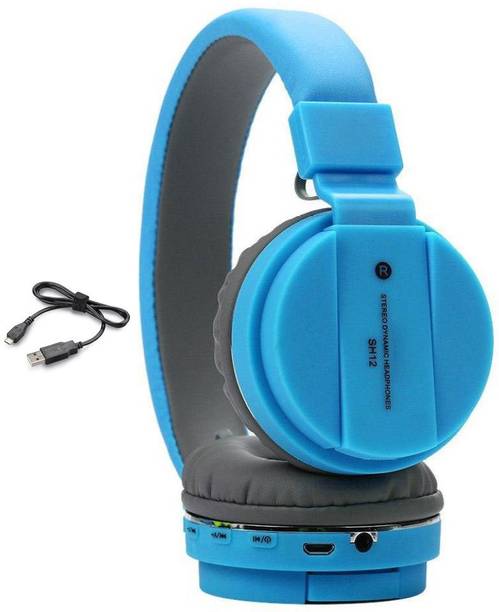 Top Headset Over The Head cheap price 5stars Flipkart in India 75 mafya SH-12 3D Thunder Sound Wireless Headphone Call Function Playback Bluetooth Headset