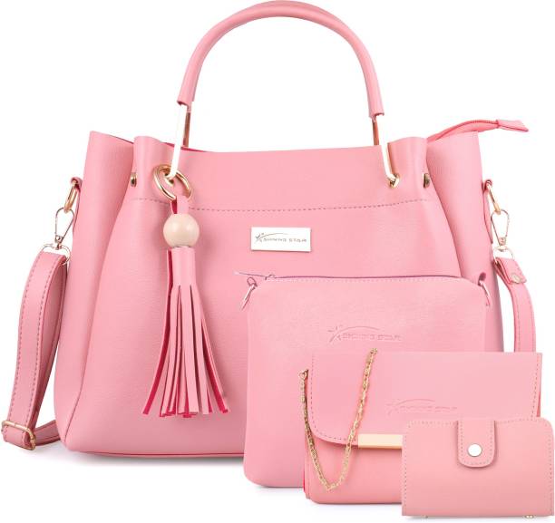 Shining star Women Pink Hand-held Bag