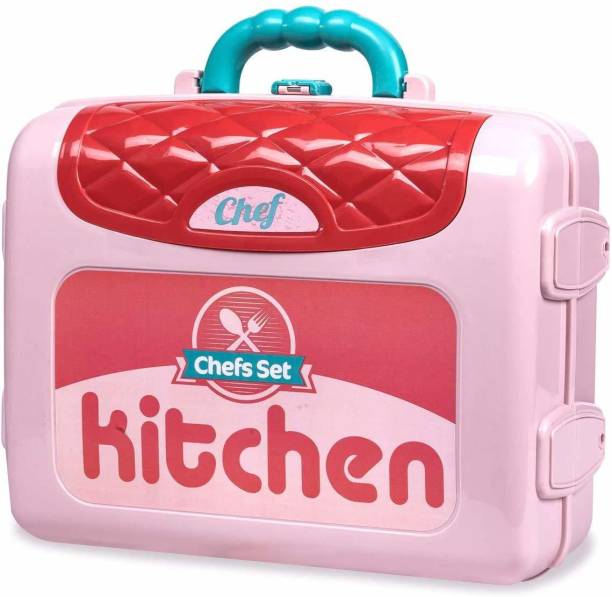 him tex Latest Pretend Play Carry Along Kitchen Food Play Set for Girls
