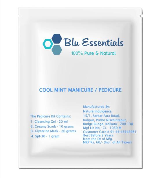Blu Essentisals DIY-Cool Mint Manicure/Pedicure kit For Men and Women-100% Pure and Natural.