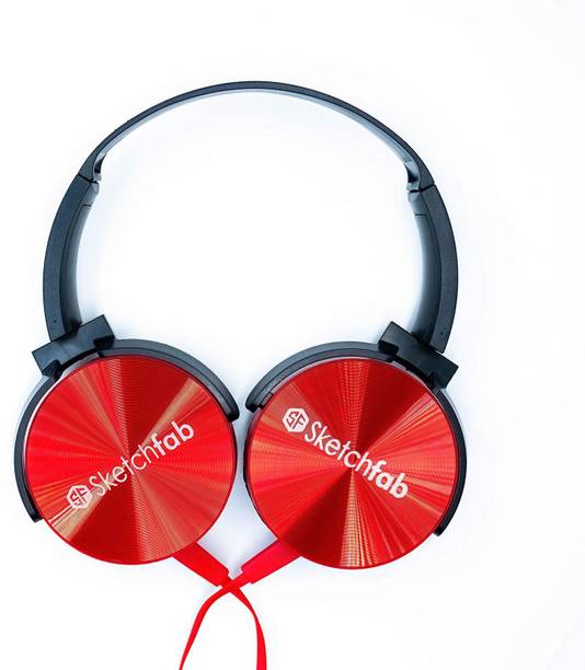 Top Headset Over Ear cheap price 5stars Flipkart in India 33 Sketchfab Metal Extra bass Headphones Over The Ear Headset with Deep bass Wired Headset