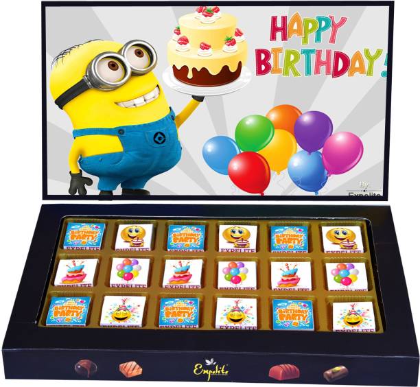 Expelite Minions Theme birthday Chocolate box - 18 pc Birthday gift for kids Bars