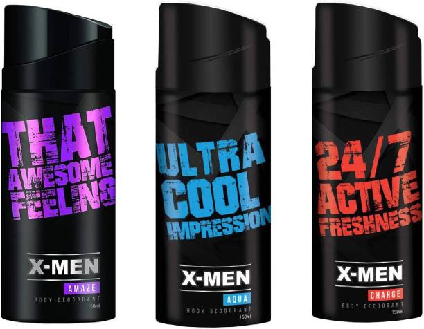 X-Men Amaze, Aqua and Charge Body Deodorant Body Spray ...