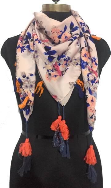 pracwal Printed Polyester Girls Scarf, Fancy Scarf