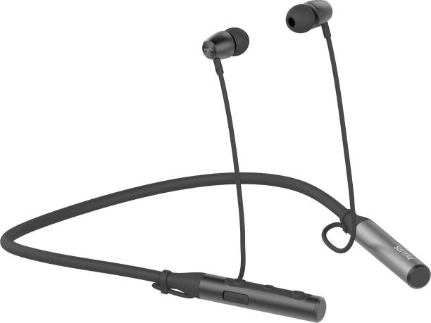 PHILIPS TAN2215 Neckband Earphones with 11 Hr Playtime, 9 mm Drivers, IPX4 Bluetooth Headset