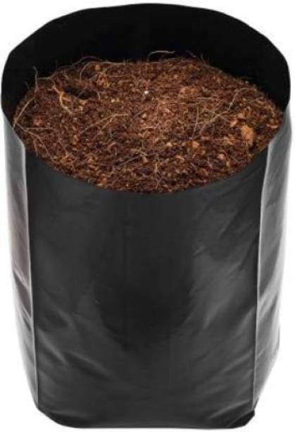 VAYINATO UV Protected Nursery Plastic Poly Grow Bag for Gardening (Black) 6 inch * 8 inch (Pack of 100) Grow Bag