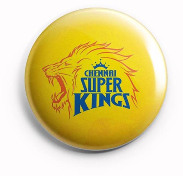 AVI Chennai Super Kings CSK yellow Regular Size Fridge Magnet Regular Size 58mm MR8002074 Fridge Magnet Pack of 1