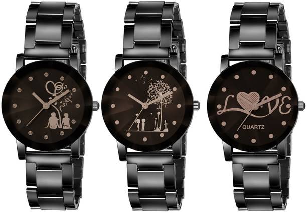 Shunya HK 544-545-547 Stainless Steel Belt Analog Watch – For Girls