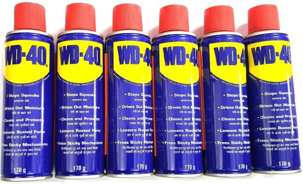 WD40 Multipurpose Spray, Rust Remover, Stain Remover, Degreaser, Chain Lubricant, Cleaning & Polishing (170g*6) Degreasing Spray