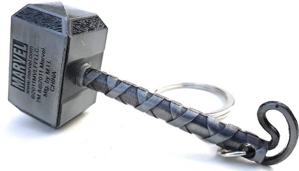 reyiys Thor Hammer Silver Keychain Key Chain