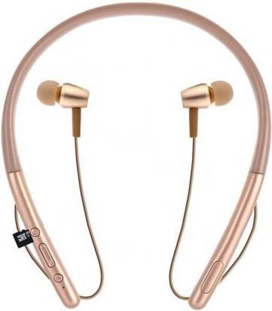 durReey HI BASS MAGNETIC BLUETOOTH EARPHONE WITH MIC AND MEMORY CARD SLOT IN built 64 GB MP3 Player
