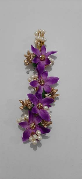 ZENCY purple pati flower broch Bun