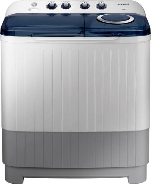 SAMSUNG 7 kg Semi Automatic Top Load White, Blue, Grey