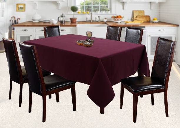 AIRWILL Solid 6 Seater Table Cover
