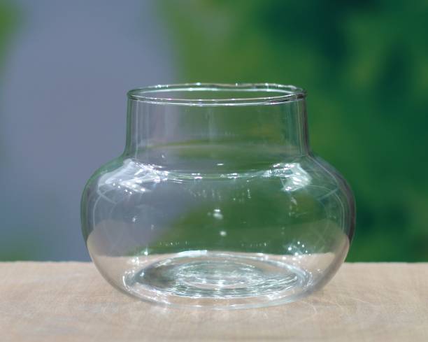 shobhana enterprises Bamboo JAR/Candy JAR/Glass Pot/JAR (4") Glass Vase