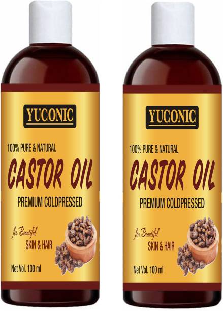 Yuconic PREMIUM COLD PRESSED CASTOR OIL COMBO 2 Wrinkle Eye & Face Eraser