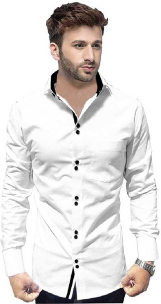 white cotton shirts flipkart