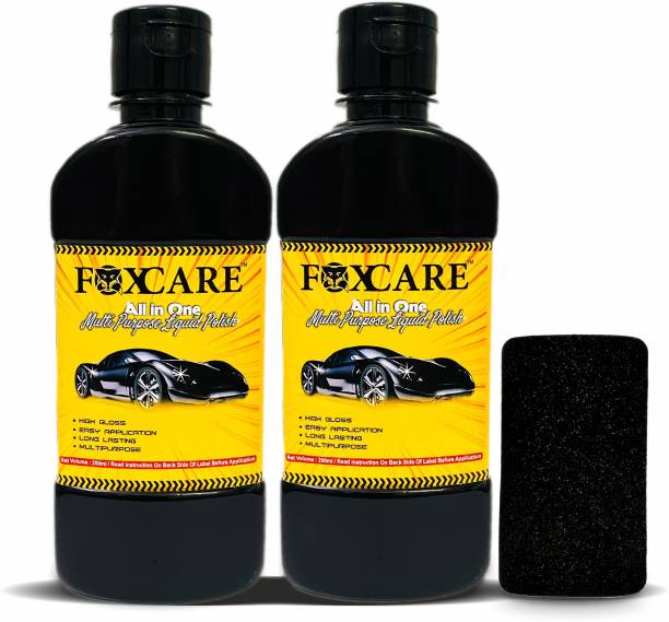 FOXCARE Liquid Car Polish for Dashboard, Exterior, Tyres, Leather, Metal Parts, Headlight