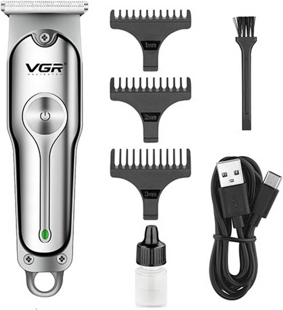 VGR V-071 Hair Clipper Electric USB Charging Stainless Steel Blade Multiple Limit Combs Trimmer 150 min  Runtime 4 Length Settings