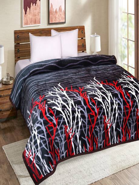 Signature Printed Double Coral Blanket