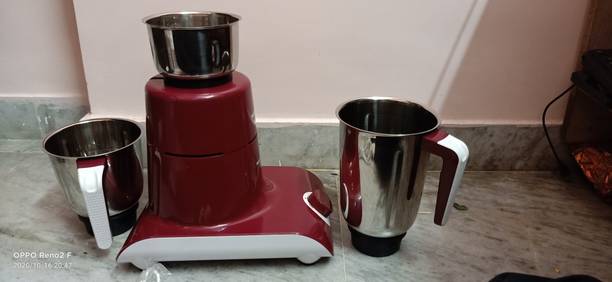HAVELLS GHFMGCAH050 Maxx Grind NV 500 Mixer Grinder (3 Jars, White And Cherry)