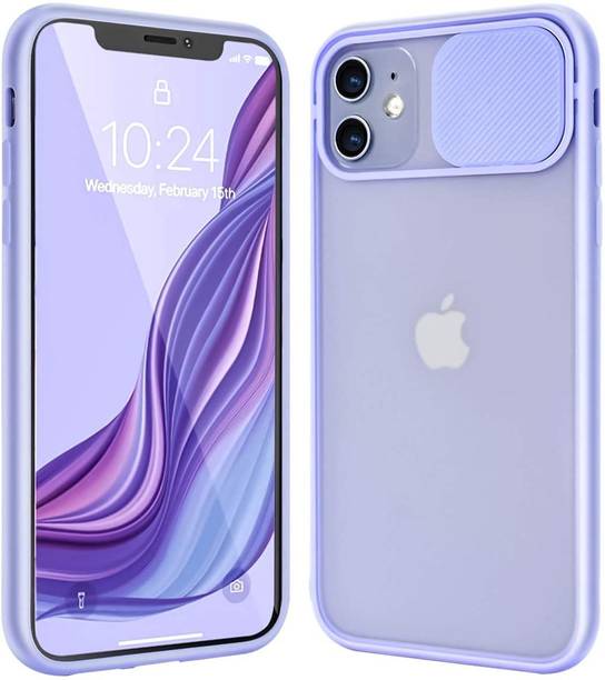 vonzee Back Cover for iPhone 11 Slide Cover Camera Lens Protector Matte Translucent & Soft Edges Case Cover