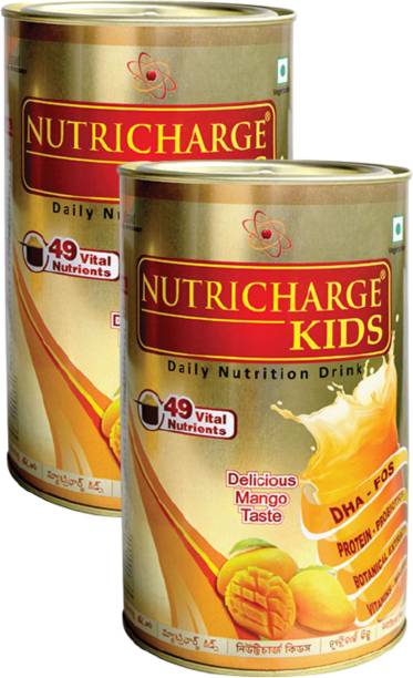 Nutricharge Kids_Nutrition_Drink_Protein_Powder_Delicious_Mango_Taste_With_DHA_FOS_Probiotics Nutrition Drink
