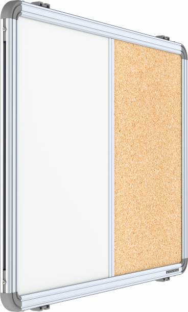 Pragati Systems Prima Magnetic Combination Whiteboard with Natural Cork Pin-up Board 2x3 (Pack of 1) Notice Board
