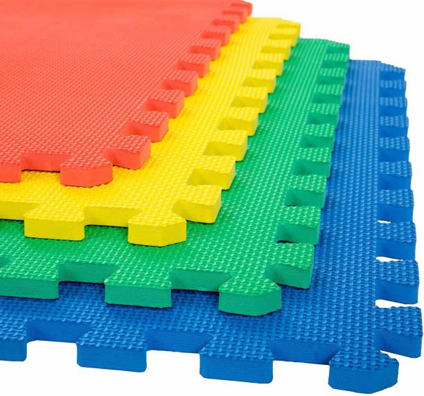 Draven Interlocking Flooring Mats for Yoga/Exercise(16 Sq. ft) 4 Tiles Multicolor 20mm Multicolor 20 mm Yoga Mat