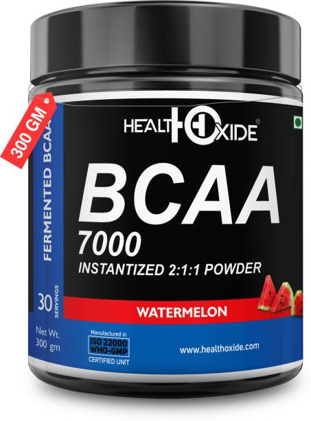 HEALTHOXIDE BCAA 7000 Amino Acid INSTANTIZED 2:1:1 POWDER - 300 gm (WATERMELON) BCAA