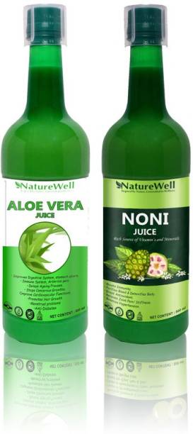 Naturewell Aloevera/Noni for Building Immunity and Digestion Booster /Pack of 2