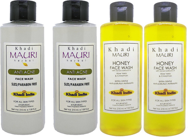 khadi mauri anti acne face wash