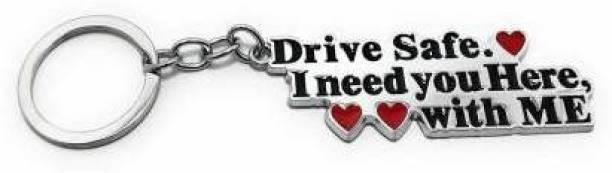 eweft Drive Safe Exclusive Metal Keychain For Lovers\ Best friends Key Chain