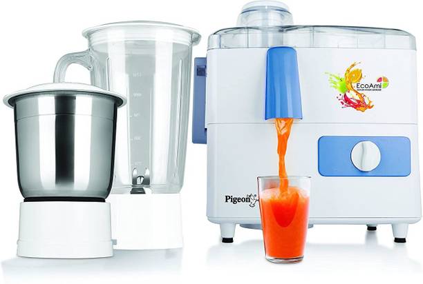 Pigeon by Stovekraft EcoAmi JUICER MIXER GRIENDER 450 Juicer Mixer Grinder (2 Jars, WHITE, BLUE)
