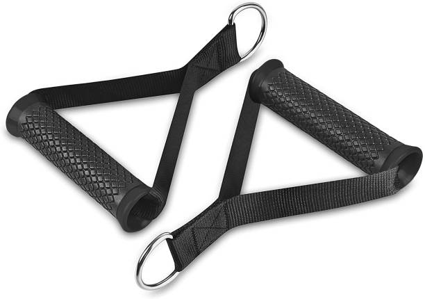 Joyfit Gym Handles with Solid ABS Core, Metal D-Rings & Nylon Webbing for Cable Machines& Resistance Tube