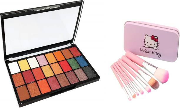 Insta Beauty Color Icon Eyeshadow + Hello Kitty Makeup Brushes