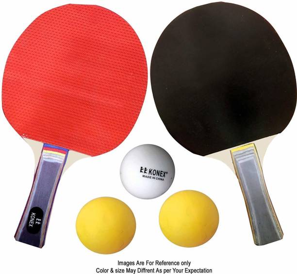 KK Konex TT Racquet And Ball Red, Black Table Tennis Racquet