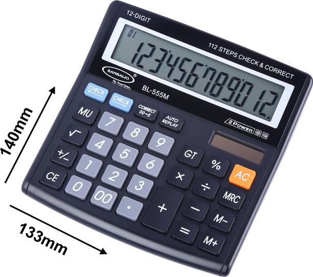 BAMBALIO BL-555M 12 Digits Big Display 3 Years Warranty Basic  Calculator