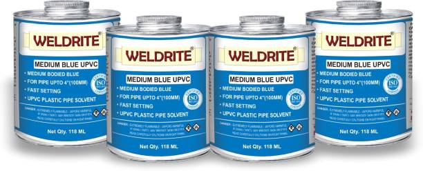 Weldrite UPVC Heavy Duty Blue Solvent Cement (Pack of 6 cans) Contact Cement
