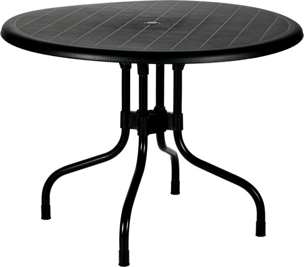 round metal garden table