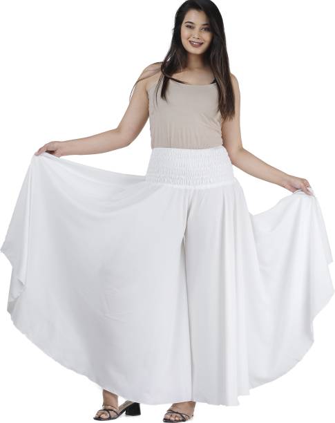 style hive Flared Women White Trousers