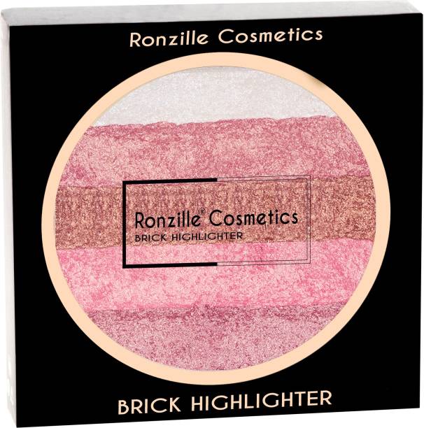 RONZILLE Face Master Chrome Metallic Highlighter Easy to Wear Long Lasting Highlighter (Multicolor PINK) Highlighter