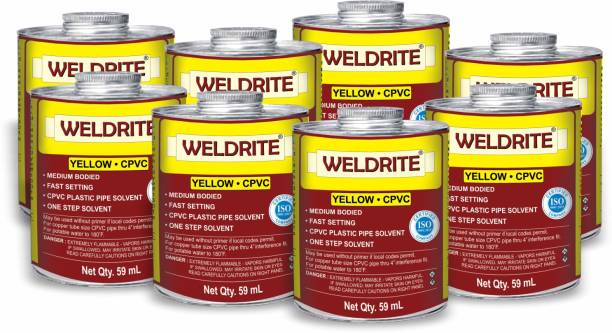 Weldrite CPVC Yellow Solvent Cement (Pack of 8 cans) Contact Cement