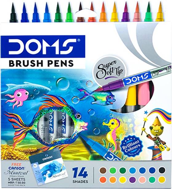 DOMS Brush Pens Brush Tip Nib Sketch Pens