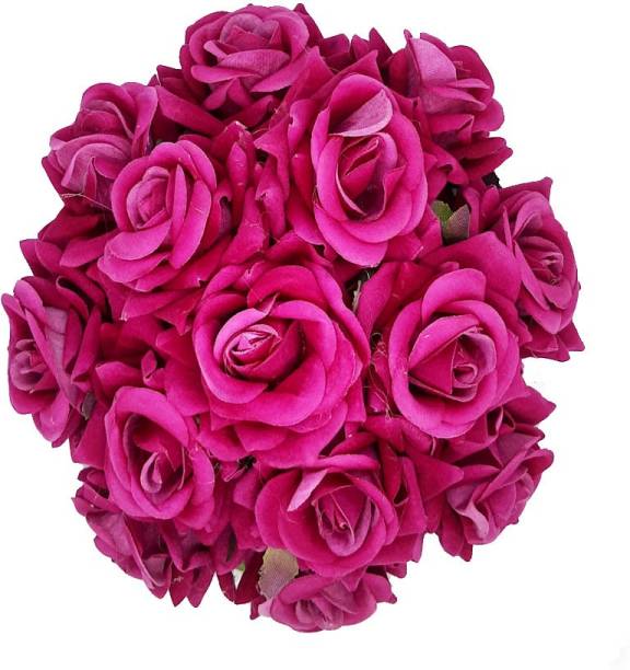 Shining Angel Pink Big Rose Flower Big Size Bun Bridal Wedding Hair Extension Bun